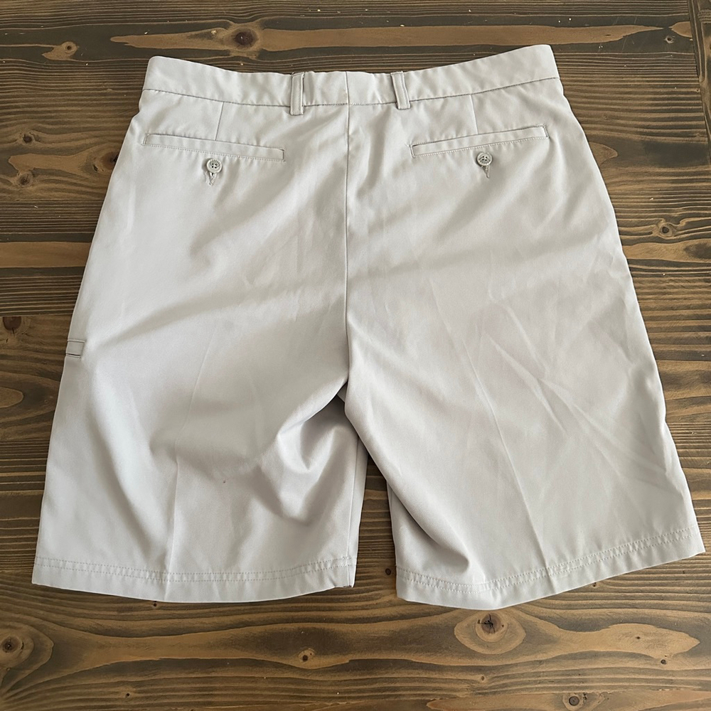 Men’s Pebble Beach Performance Flat Front Golf Shorts 34 Gray Classic - Picture 3 of 6